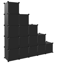 Regalsystem mit 15 Würfeln Schwarz PP