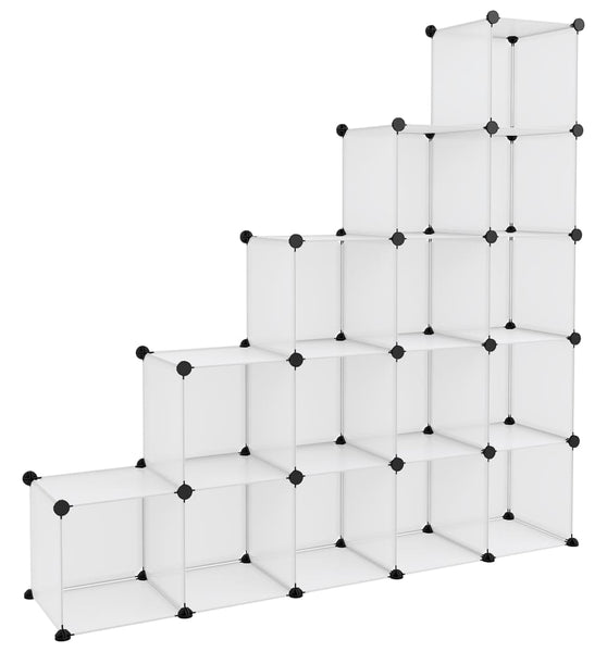 Regalsystem mit 15 Würfeln Transparent PP