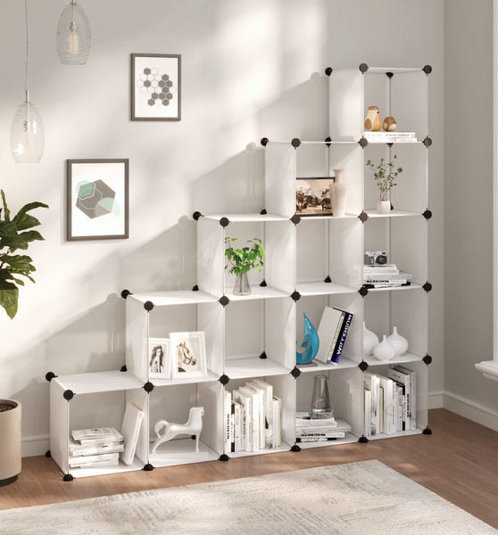 Regalsystem mit 15 Würfeln Transparent PP