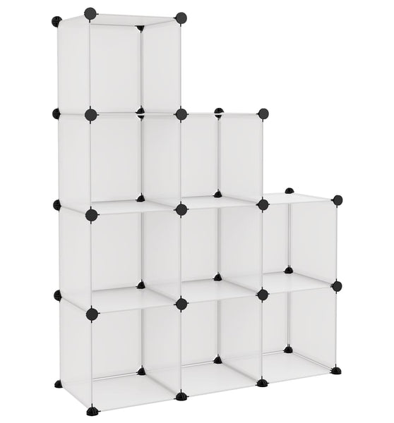 Regalsystem mit 9 Würfeln Transparent PP