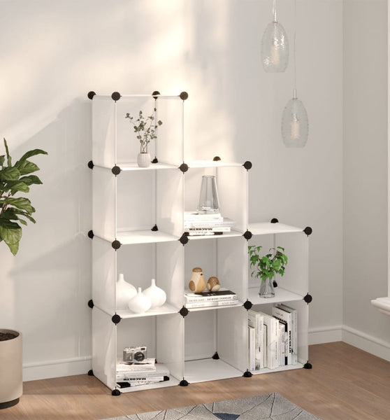 Regalsystem mit 9 Würfeln Transparent PP