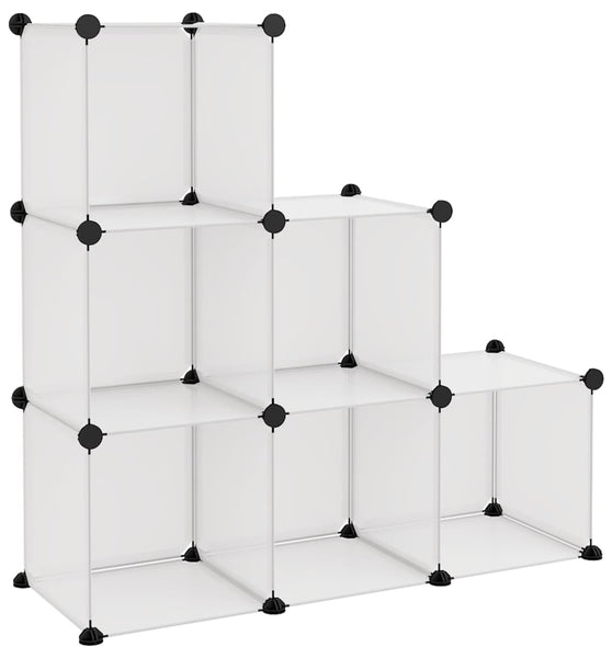 Regalsystem mit 6 Würfeln Transparent PP