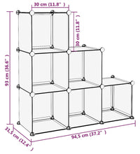 Regalsystem mit 6 Würfeln Transparent PP