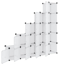 Regalsystem mit 15 Würfeln und Türen Transparent PP