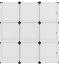 Regalsystem mit 9 Würfeln und Türen Transparent PP