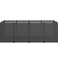 Kleintierkäfig Schwarz 144x74x46,5 cm PP und Stahl