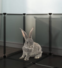 Kleintierkäfig Schwarz 144x74x46,5 cm PP und Stahl