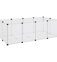 Kleintierkäfig Transparent 144x74x46,5 cm PP und Stahl