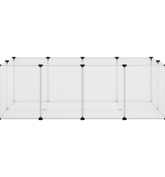 Kleintierkäfig Transparent 144x74x46,5 cm PP und Stahl