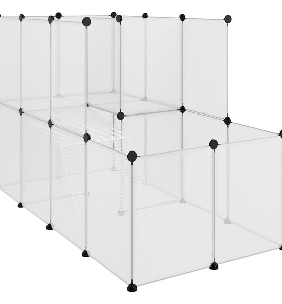 Kleintierkäfig Transparent 142x74x93 cm PP und Stahl