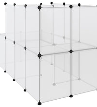 Kleintierkäfig Transparent 142x74x93 cm PP und Stahl