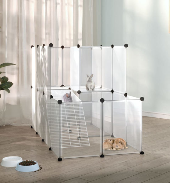 Kleintierkäfig Transparent 142x74x93 cm PP und Stahl