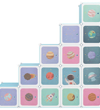 Kinderschrank Modular mit 15 Würfeln Blau PP