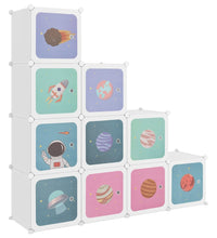 Kinderschrank Modular mit 10 Würfeln Weiß PP