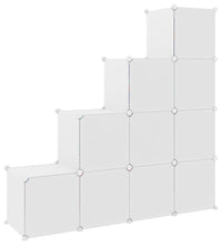 Kinderschrank Modular mit 10 Würfeln Weiß PP