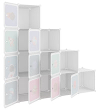 Kinderschrank Modular mit 10 Würfeln Weiß PP