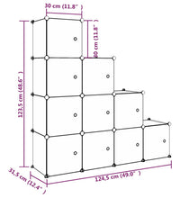 Kinderschrank Modular mit 10 Würfeln Weiß PP