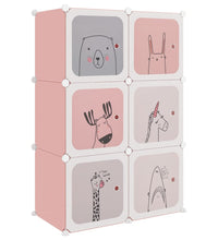 Kinderschrank Modular mit 6 Würfeln Rosa PP