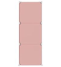 Kinderschrank Modular mit 6 Würfeln Rosa PP