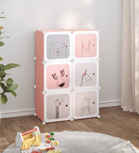 Kinderschrank Modular mit 6 Würfeln Rosa PP