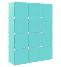 Kinderschrank Modular mit 12 Würfeln Grün PP
