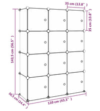 Kinderschrank Modular mit 12 Würfeln Grün PP