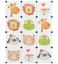 Kinderschrank Modular mit 12 Würfeln Blau PP