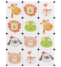 Kinderschrank Modular mit 12 Würfeln Rosa PP