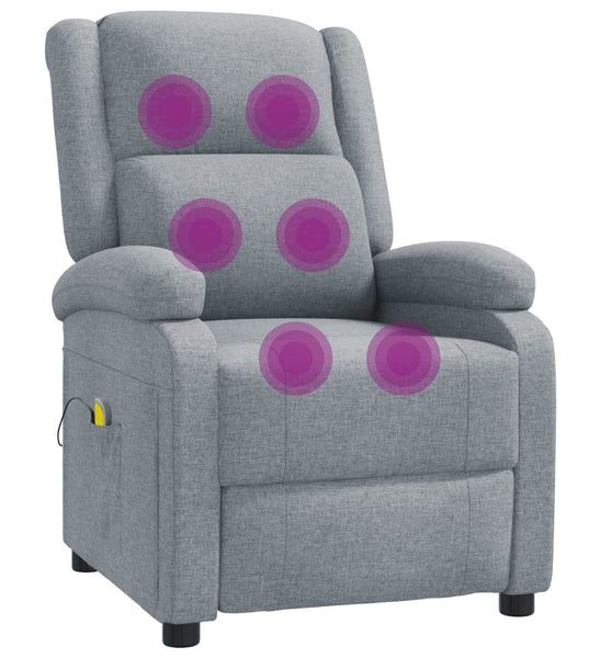 Massagesessel Hellgrau Stoff