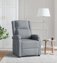Massagesessel Hellgrau Stoff