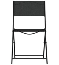 Klappbare Gartenstühle 2 Stk. Schwarz Stahl und Textilene