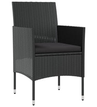 8-tlg. Garten-Lounge-Set mit Auflagen Poly Rattan Schwarz