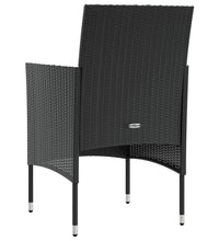 8-tlg. Garten-Lounge-Set mit Auflagen Poly Rattan Schwarz