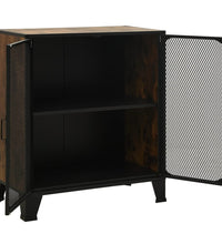 Lagerschränke 2 Stk. Rustikal Braun 72x36x82 cm Metall und MDF