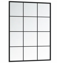 Wandspiegel Schwarz 80x60 cm Metall
