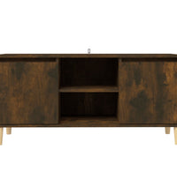TV-Schrank mit Massivholz-Beinen Räuchereiche 103,5x35x50 cm