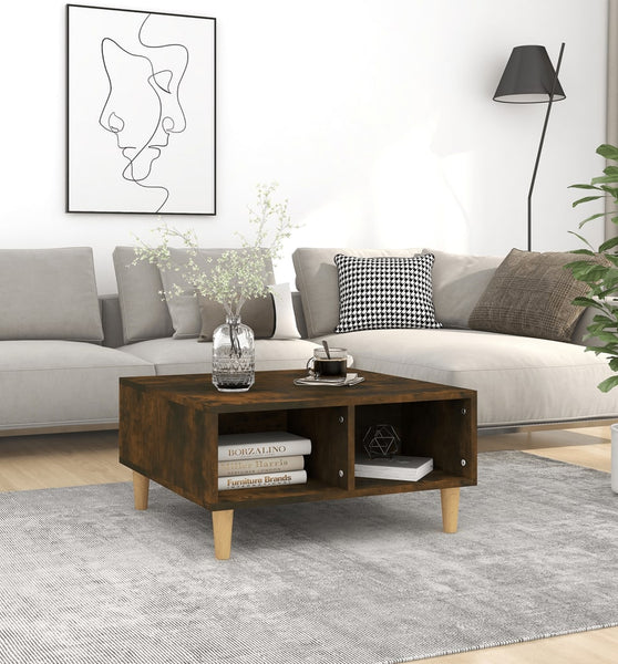 Couchtisch Räuchereiche 60x60x30 cm Holzwerkstoff