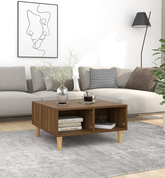 Couchtisch Braun Eichen-Optik 60x60x30 cm Holzwerkstoff