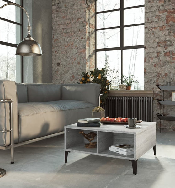 Couchtisch Grau Sonoma 60x60x30 cm Holzwerkstoff