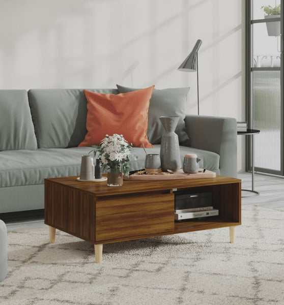 Couchtisch Braun Eichen-Optik 90x60x35 cm Holzwerkstoff