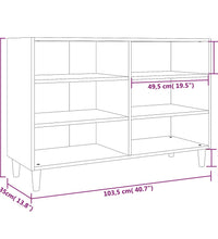 Sideboard Räuchereiche 103,5x35x70 cm Holzwerkstoff