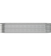 Hochbeet Pulverbeschichteter Stahl 224x80x36 cm Silbern