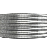 Hochbeet Pulverbeschichteter Stahl 224x80x36 cm Silbern