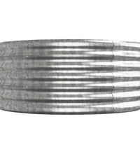 Hochbeet Pulverbeschichteter Stahl 368x80x36 cm Silbern
