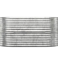 Hochbeet Pulverbeschichteter Stahl 152x80x68 cm Silbern