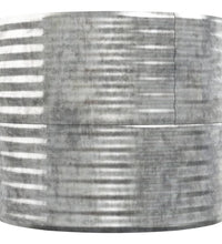 Hochbeet Pulverbeschichteter Stahl 152x80x68 cm Silbern
