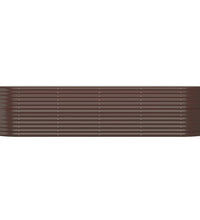 Hochbeet Pulverbeschichteter Stahl 296x80x68 cm Braun