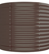 Hochbeet Pulverbeschichteter Stahl 296x80x68 cm Braun