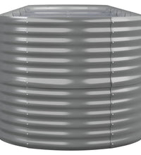 Hochbeet Pulverbeschichteter Stahl 368x80x68 cm Grau