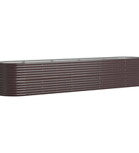 Hochbeet Pulverbeschichteter Stahl 368x80x68 cm Braun